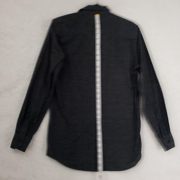 Philipp Plein Homme Shirt Mens Medium Gray Long Sleeve Button Up Textured Casual - Picture 5 of 10